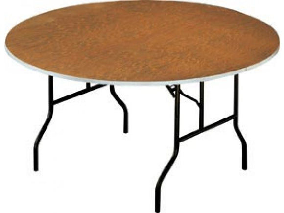 Round Banquet Table, Wood (60 inch) across for 8-10 people